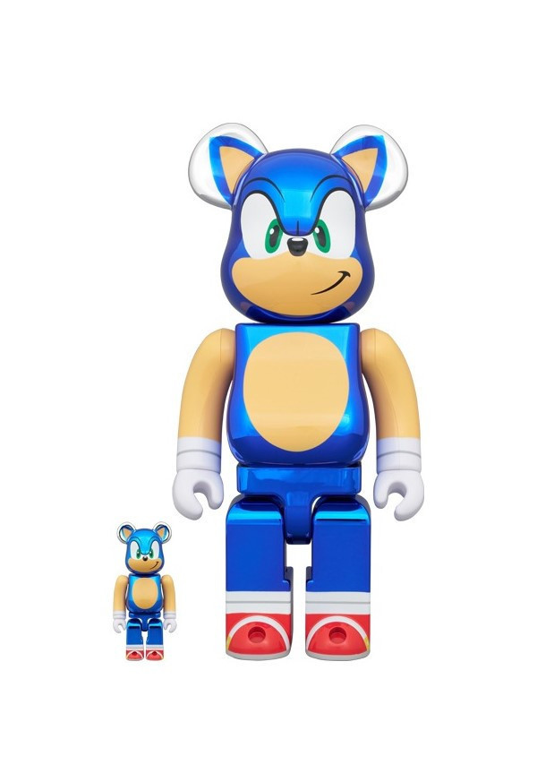 BE@RBRICK 庫柏力克熊 SONIC THE HEDGEHOG CHROME Ver. 100％ & 400％ 音速小子 