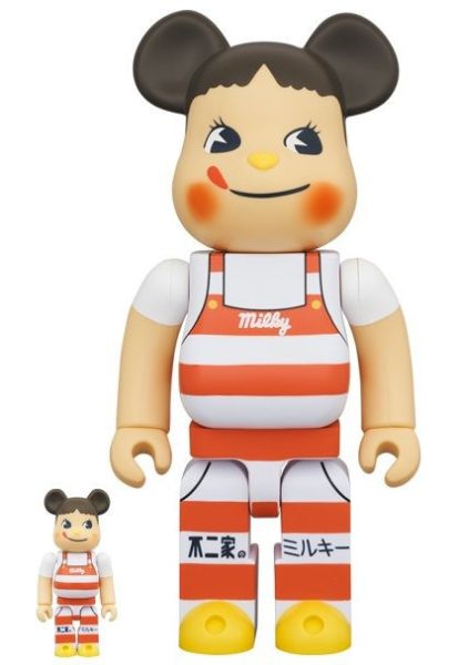 廠商特價 BE@RBRICK PEKO 不二家 牛奶妹 三角帽子 FUJIYA 100% & 400% 