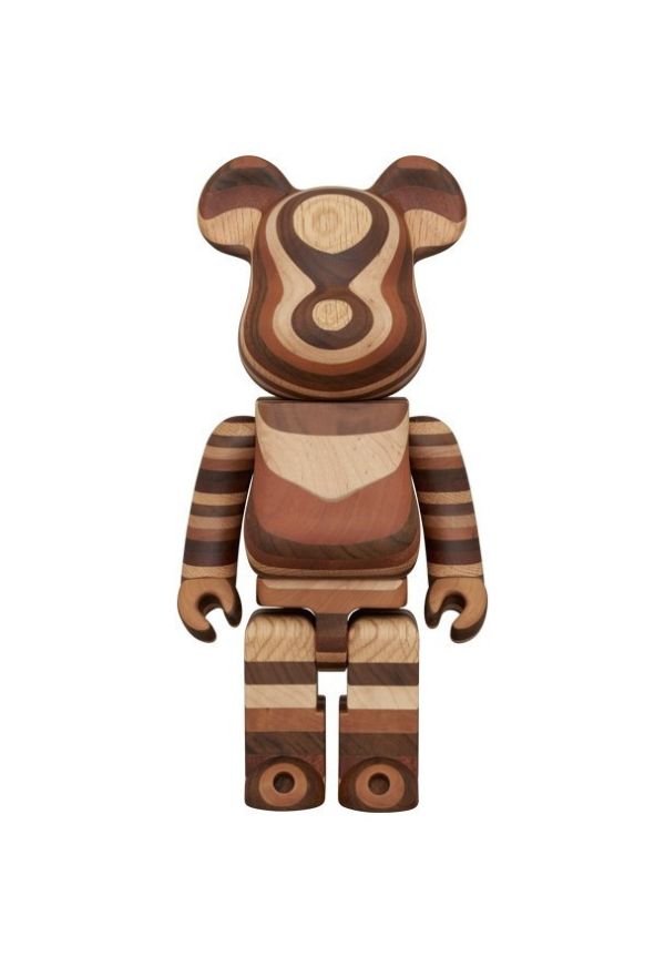 BE@RBRICK 庫柏力克熊 カリモク ASLOPE60° FRONT SIDE 400％ 木頭熊 