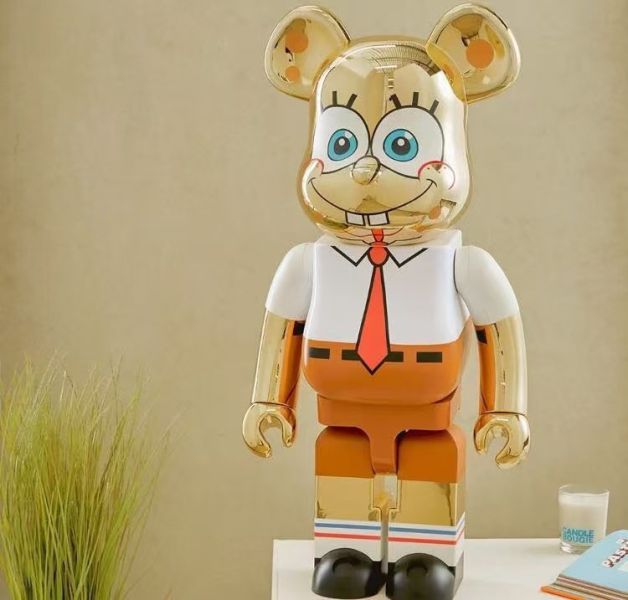 廠商特價 BE@RBRICK SPONGEBOB 海綿寶寶 GOLD CHROME 電鍍金色 1000% 