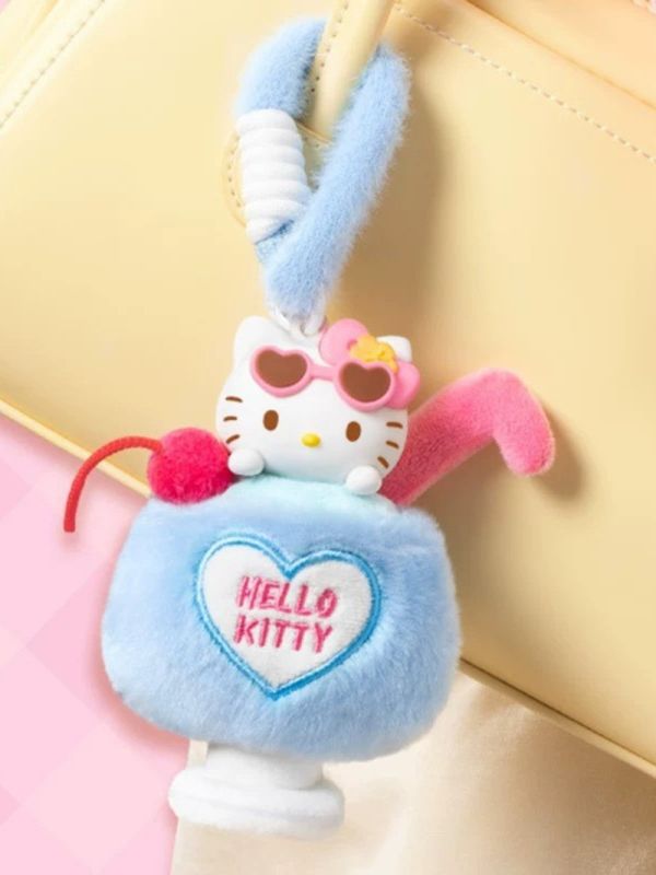 現貨 盲盒 MINISO 三麗鷗 HELLO KITTY 夏日黑皮毛絨香薰 