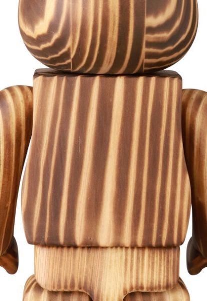 BE@RBRICK カリモク BURN WOOD 400％ 木頭熊 