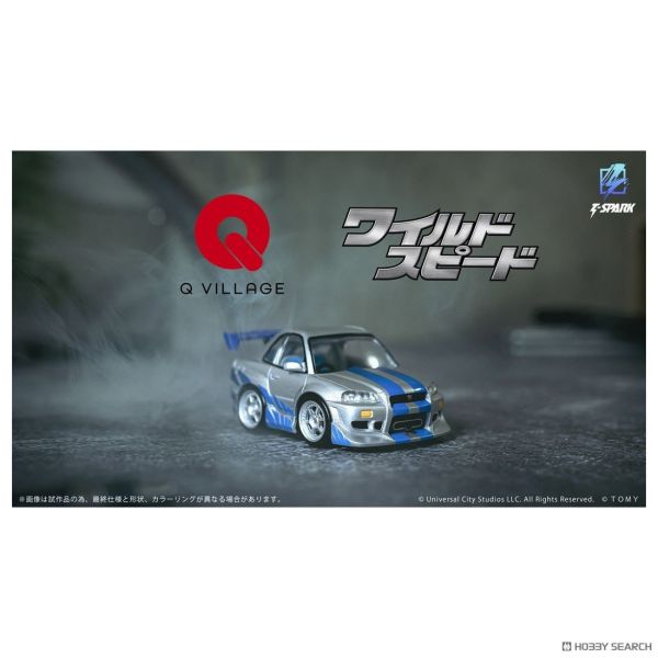 TAKARATOMY T-SPARK Q Village QV-02 玩命關頭 NISSAN SKYLINE GT-R (R34) 0825 