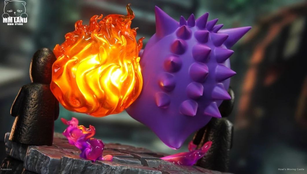 寶可夢x霍爾的移動城堡 GK 蒐藏雕像 耿鬼卡西法夢幻聯動 [喵喵島MMLAND Studio] 