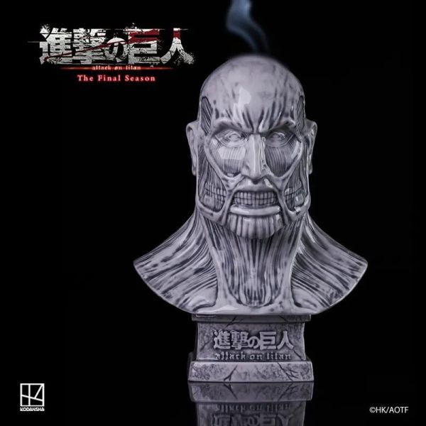 預購 進擊的巨人 超大型巨人陶瓷線香座 