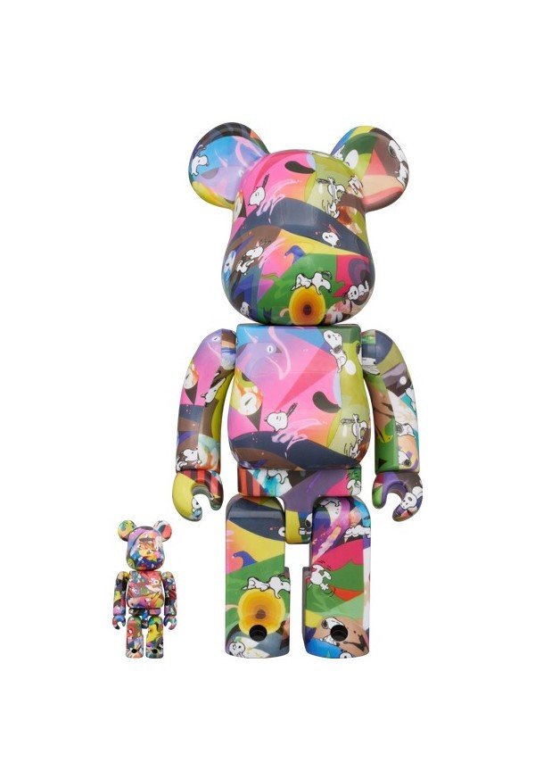 BE@RBRICK TOMOKAZU MATSUYAMA × PEANUTS 100％ & 400％ 史努比 