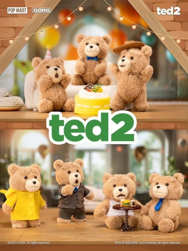 現貨 盲盒 泡泡瑪特 TED2泰迪熊 絨毛吊飾 