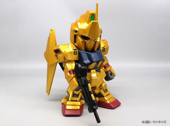 PLEX 機動戰士鋼彈 SD MSN-00100 百式限定黃金版 搪膠公仔 0921 
