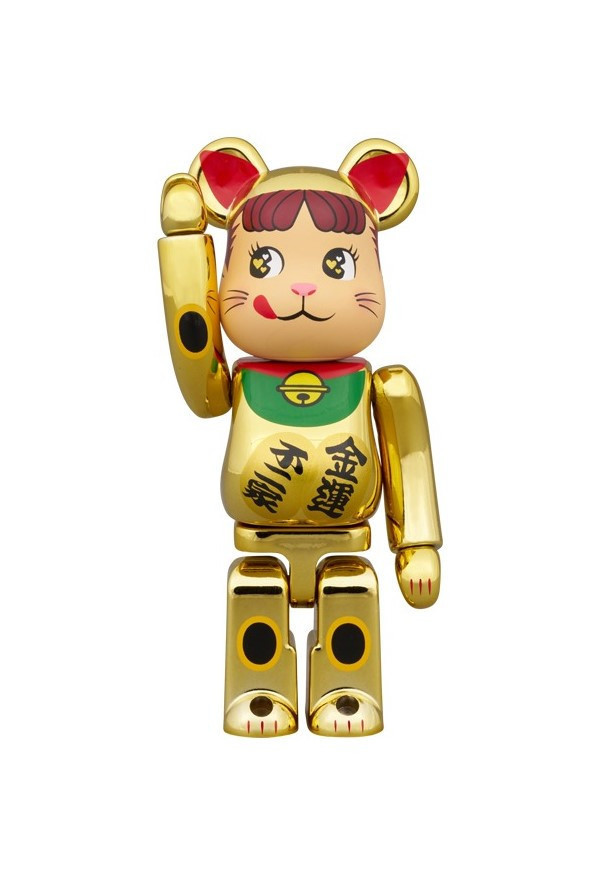 BE@RBRICK 招き猫 ペコちゃん 金運ダブル小判
