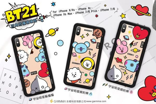 BT21 iPhone11系列 玻璃殼 宇宙明星躲貓貓 