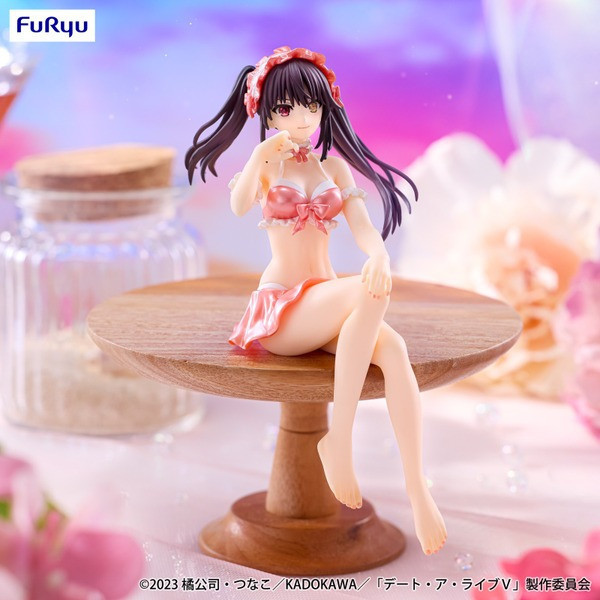 FURYU 景品 約會大作戰Ⅴ 泡麵蓋時崎狂三 泳裝粉紅款 0816 