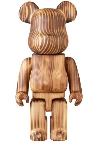 BE@RBRICK カリモク BURN WOOD 400％ 木頭熊 