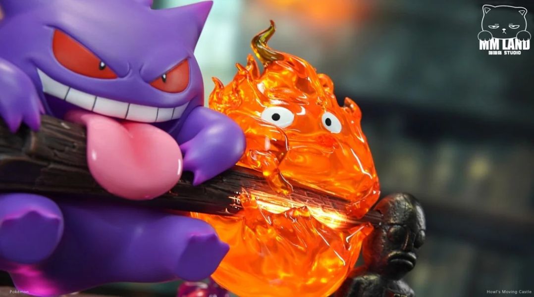 寶可夢x霍爾的移動城堡 GK 蒐藏雕像 耿鬼卡西法夢幻聯動 [喵喵島MMLAND Studio] 