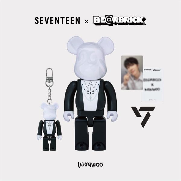BE@RBRICK X SEVENTEEN 庫柏力克熊 全圓佑 WONWOO 100%&amp;400%