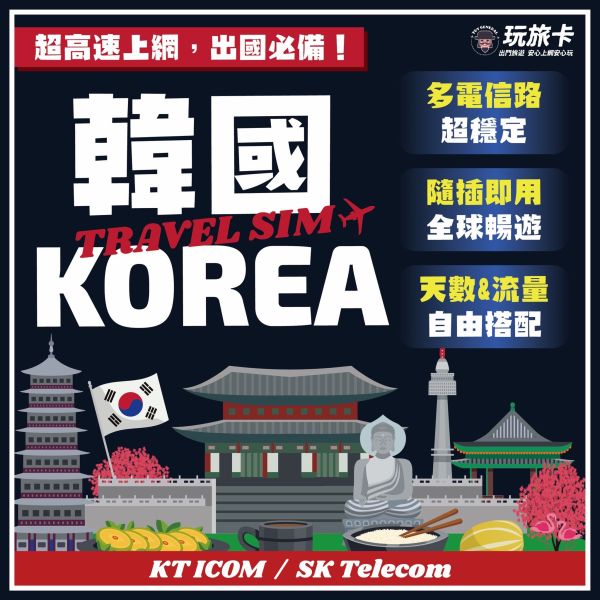 【玩旅卡】韓國吃到飽網卡/KT ICOM / SK Telecom多電信/高速3-8天/免設定/免開卡/隨插即用 韓國網卡,韓國吃到飽,韓國SIM卡,高速上網,韓國網路卡 | ,sim卡,東大門,黎泰院