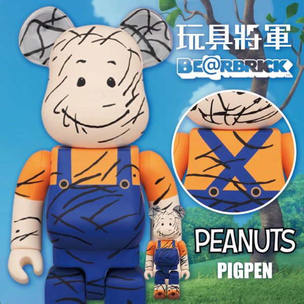 BE@RBRICK PIGPEN 100％ & 400％ 史努比 花生漫畫 乒乓 
