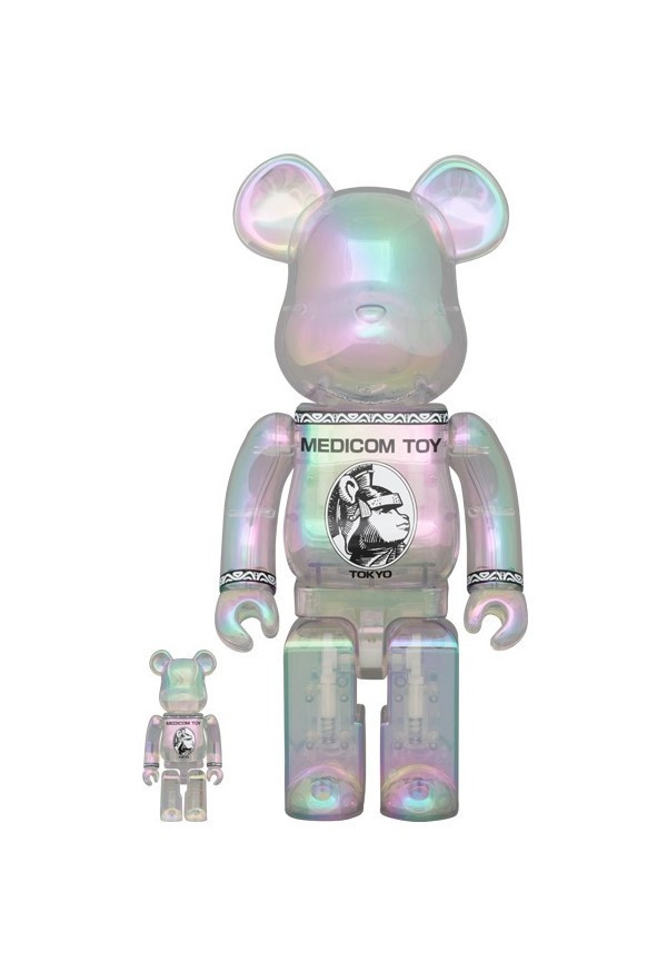 BE@RBRICK 庫柏力克熊 CENTURION CLEAR CHROME Ver. 100％ & 400％ 