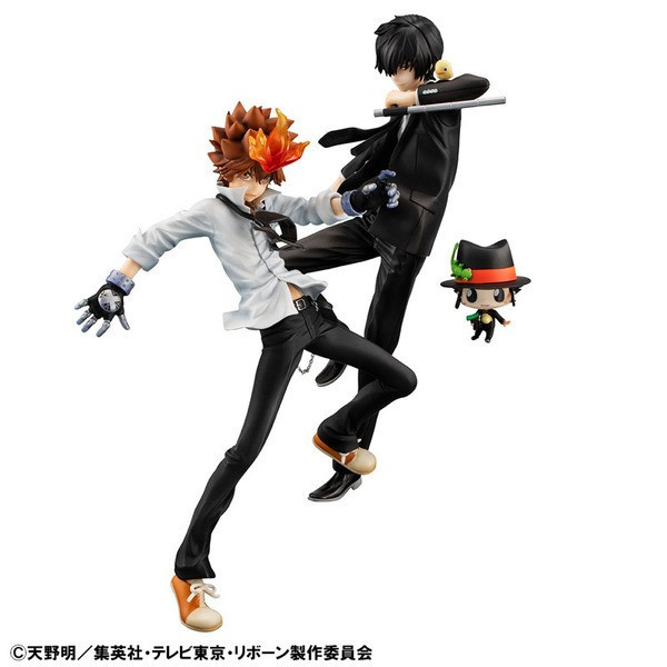Megahouse G.E.M. 家庭教師 澤田綱吉＆雲雀恭彌＆里包恩 套組 PVC 0713 