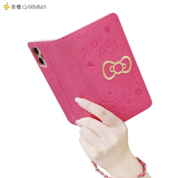 三麗鷗 Hello Kitty iPhone 11系列 側掀皮套-戀愛桃 