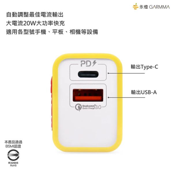 KAKAO FRIENDS Type-C & USB PD雙孔造型充電器 Ryan 