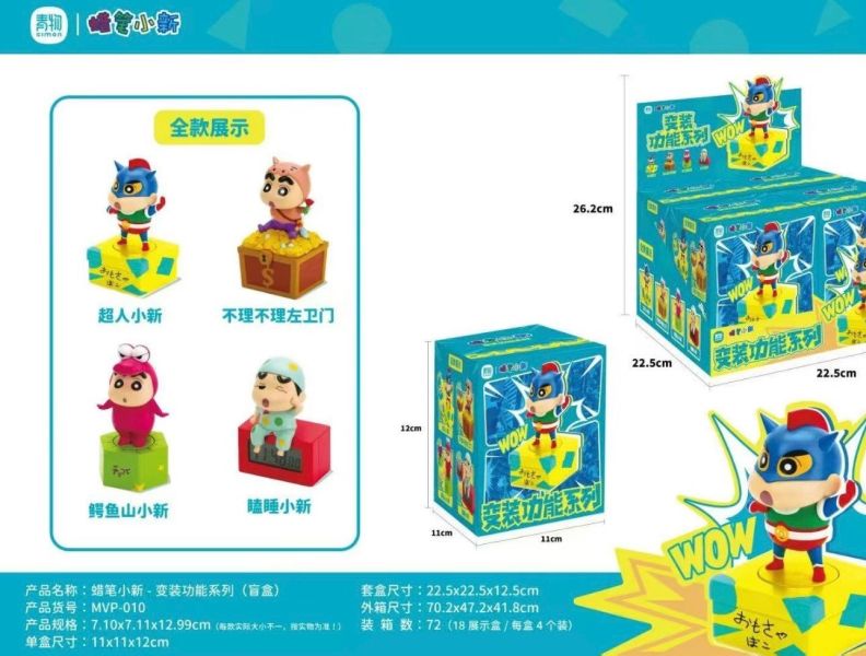 現貨 盲盒 青物 蠟筆小新 變裝功能 