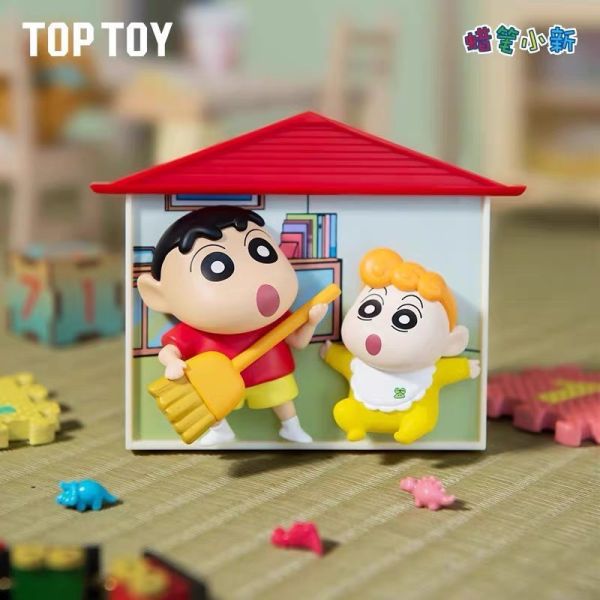 現貨 盲盒 TOP TOY 蠟筆小新 野原家磁鐵場景 