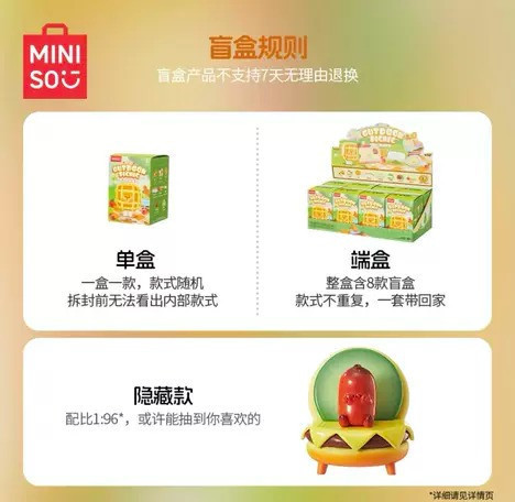 現貨 盲盒 MINISO 萬物捧臉 出門野餐系列 