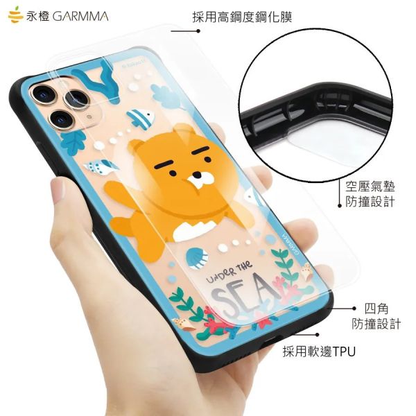 KAKAO iPhone11系列 透明玻璃殼-海底Ryan 