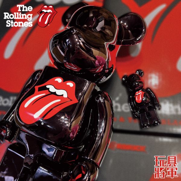 現貨 BE@RBRICK 500% The Rolling Stones Lips & Tongue BLACK CHROME Ver. 