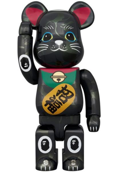 BE@RBRICK BAPE(R) 招財猫 黒／達磨 白 100％ & 400％ 