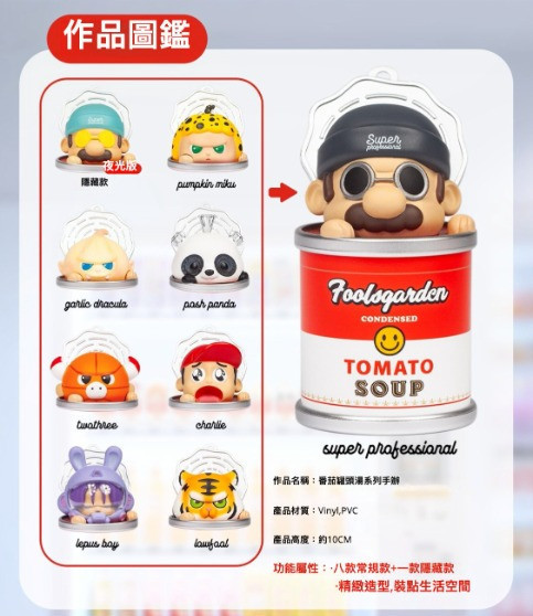 現貨 盲盒 ZCWO 愚者樂園 FOOLS GARDEN 番茄罐頭湯 