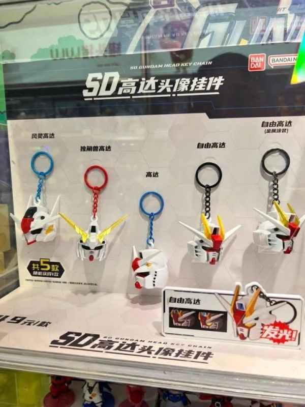 現貨 盲盒 萬代 SD鋼彈 頭像發光吊飾 