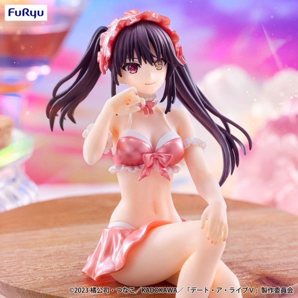 FURYU 景品 約會大作戰Ⅴ 泡麵蓋時崎狂三 泳裝粉紅款 0816 