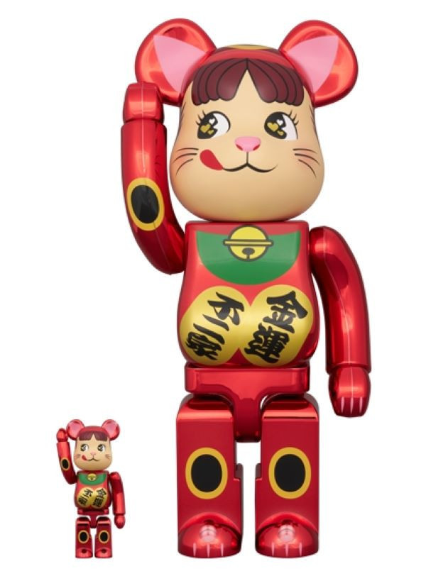 BE@RBRICK 庫柏力克熊 招財猫 不二家 金運 小判 梅色金 100％ & 400％ 