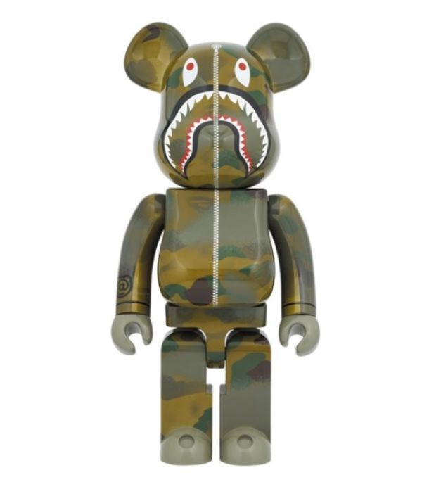 BE@RBRICK｜庫柏力克熊｜BAPE｜ ALPHA CAMO SHARK｜100％ & 400％｜1000%