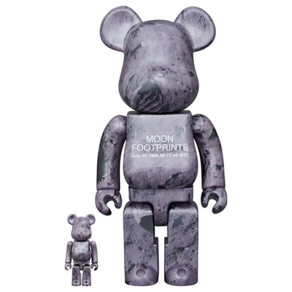 BE@RBRICK MOON FOOTPRINTS 100％ & 400％ 月球 腳印 太空 