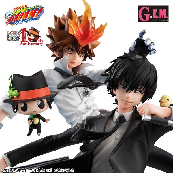 Megahouse G.E.M. 家庭教師 澤田綱吉＆雲雀恭彌＆里包恩 套組 PVC 0713 