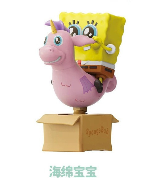 現貨 盲盒 青物 海綿寶寶 搖搖馬可動 