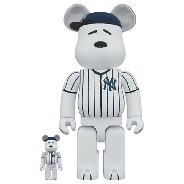 現貨 Be@rbrick MLB × PEANUTS SNOOPY (NEW YORK YANKEES) 史努比 100％&400％ 