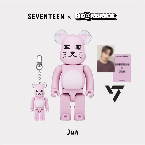 BE@RBRICK X SEVENTEEN 庫柏力克熊 文俊輝 JUN 100%&amp;400%
