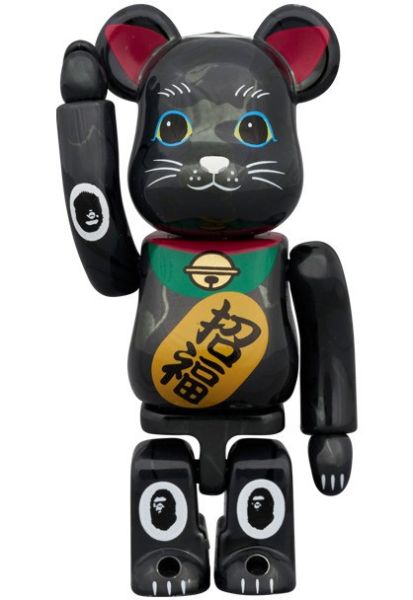 BE@RBRICK BAPE(R) 招財猫 黒／達磨 白 100％ & 400％ 