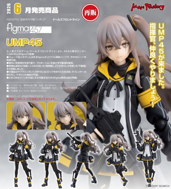 GSC Max Factory figma 457 少女前線 UMP45 1102 