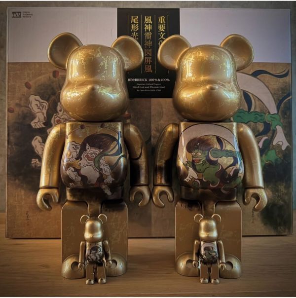 BE@RBRICK 風神雷神 100％ & 400％ 4 PCS SET 