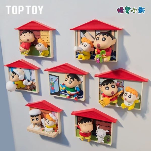 現貨 盲盒 TOP TOY 蠟筆小新 野原家磁鐵場景 
