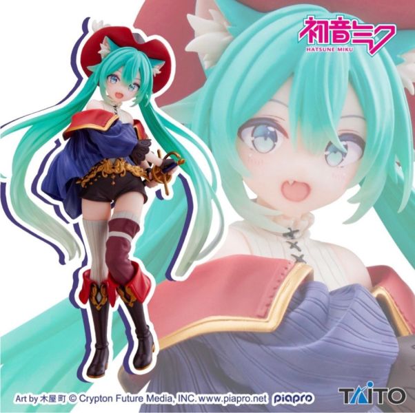 TAITO 景品 初音未來 Wonderland Figure 鞋貓劍客 0907 