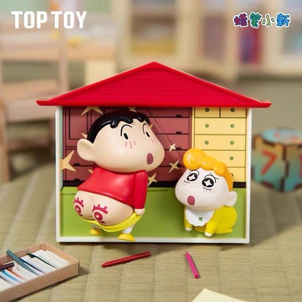 現貨 盲盒 TOP TOY 蠟筆小新 野原家磁鐵場景 