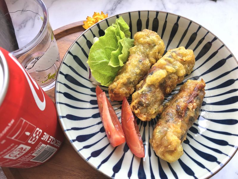 酥炸蚵捲 竹蓮嚴選,竹蓮市場,蚵捲,炸蚵捲,熟食,即時美食,即食,古早味捲,宵夜,家常菜