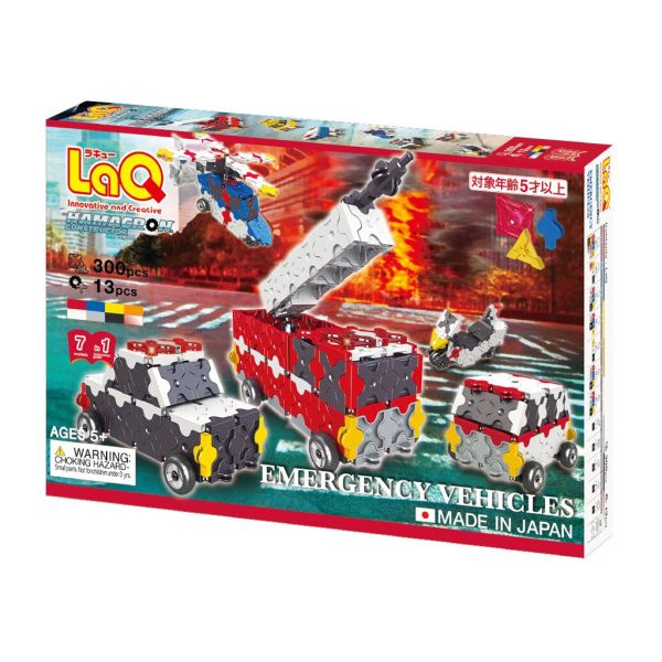 【LaQ】車輪系列 - 緊急車輛(300pcs+13pcs) 