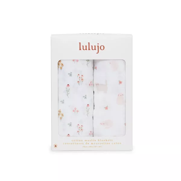 【lulujo】經典多功能包巾-2入組(小貓/碎花) 