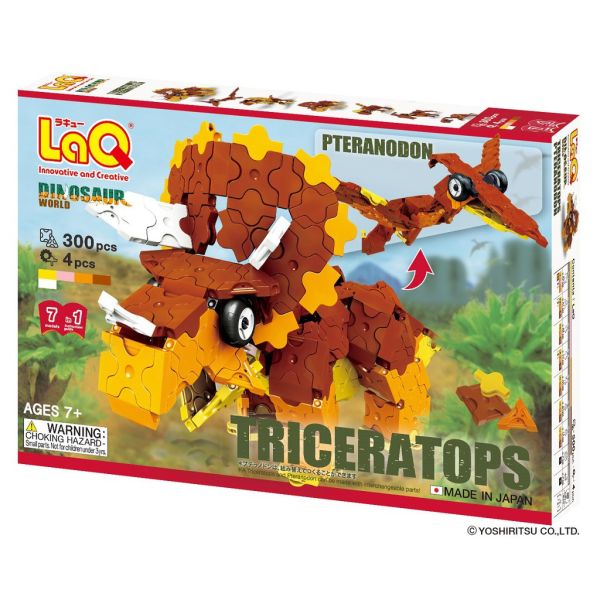 【LaQ】恐龍世界 - 呵比大地三角龍(300pcs+4pcs) 
